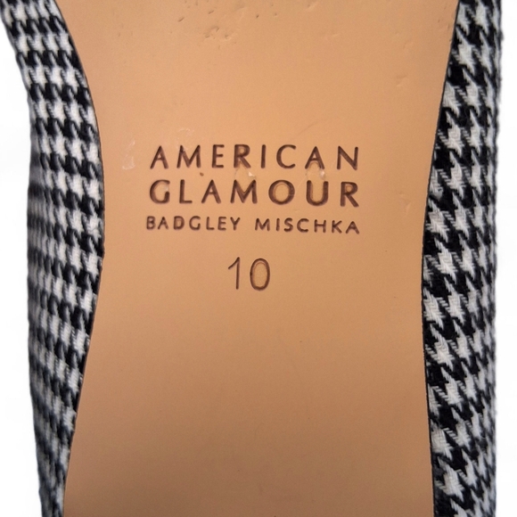 Badgley Mischka American Glamour Houndstooth Crystal Embellished Flats Size 10 - Picture 11 of 11